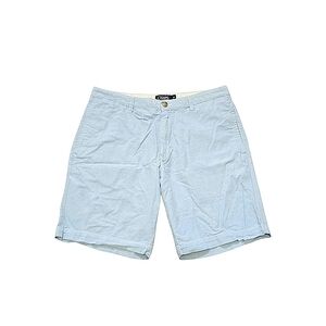 Chaps Men's Light Blue Flat Front Cotton Chino Shorts Size 34